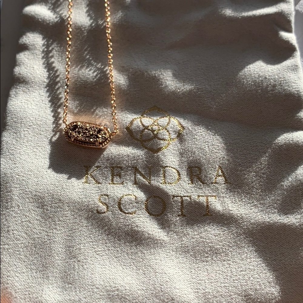Kendra Scott Elisa Rose Gold Druzy Necklace✨